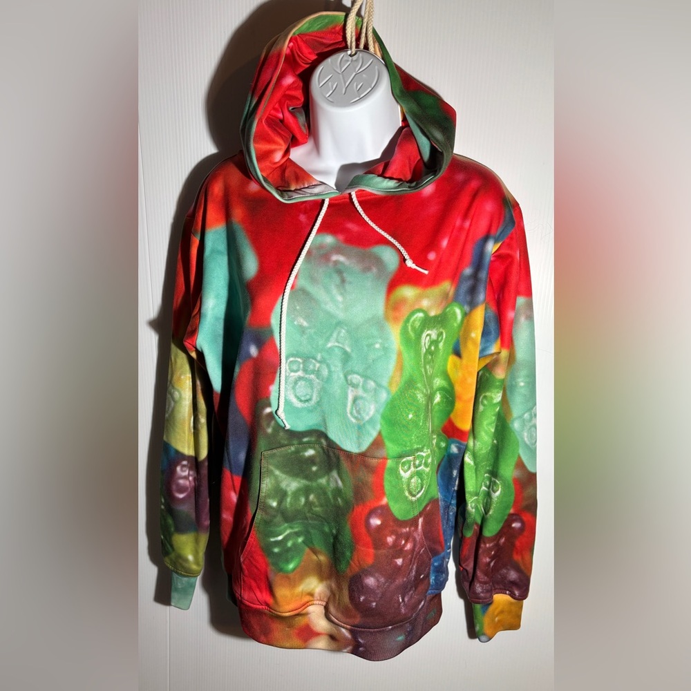 Beloved women’s gummy bear hoodie size medium pit to pit 20 inches
